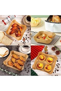 Airfryer Pişirme Kağıdı Xl-xxl-büyük Boy,100 Adet Hava Fritöz Kağıdı, Fırın Kağıdı Tek Kullanım 20cm ürün fotoğrafı
