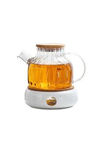 Bambu Zarafeti, Dilimli Model 1000 ml Süzgeçli Cam Demlik Bitki Çayları ,Borosilikat , Sürahi ürün fotoğrafı