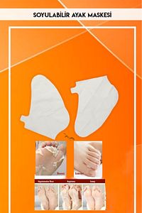 3'Lü Ayak Topuk Soyucu Çorap Maske Ölü Deri Soyan Ayak Çorabı Peeling Maskesi ürün fotoğrafı