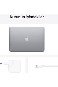 Macbook Air M1 Çip 8gb 256gb Ssd Macos 13" Qhd Taşınabilir Bilgisayar Uzay Grisi ürün fotoğrafı