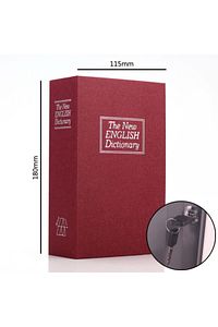 Kitap Şeklinde Gizli Kasa Hırsız Kilitli Sözlük Para Kumbarası-bordo ürün fotoğrafı