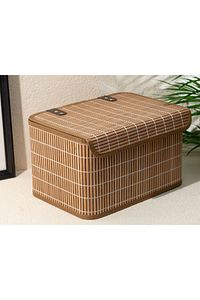Hardwood Bambu Saklama Kutusu 33x23x20 Cm Kahve ürün fotoğrafı