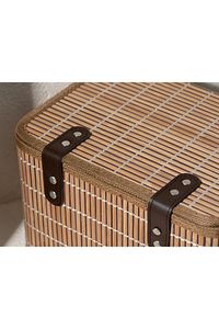 Hardwood Bambu Saklama Kutusu 33x23x20 Cm Kahve ürün fotoğrafı