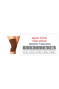 Deve Tüyü Yün Termal Dizlik Bay Kullanabilir - Giyilen Model - 1 Çift ürün fotoğrafı