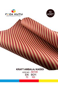 Paket Kağıdı Kraft Kağıt Ambalaj Kağıdı Hediye Kağıdı Yılbaşı Çeyiz Paketleme Kağıt 70x100 (10 ADET) ürün fotoğrafı