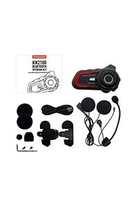 Kn2100 Motosiklet Kask Interkom Bluetooth Intercom Kulaklık Seti Kırmızı ürün fotoğrafı