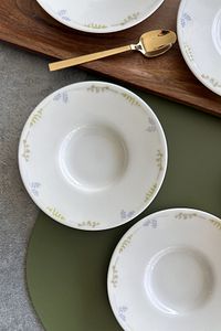 Lily 6 Kişilik 6 Parça Soft Çiçek Desenli Günlük Çay Tabağı Takımı ürün fotoğrafı