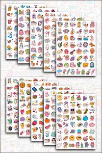 500 Adet Sticker - Planner, Ajanda Ve Günlükler Için Eğlenceli Etiket Kitabı - Sticker Book ürün fotoğrafı