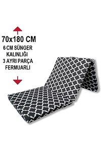 Katlanır Yer Yatağı Ve Tek Kişilik Sünger Katlanır Minder Yatak 70x180 Cm 6 Cm Büyük Karaçatı ürün fotoğrafı