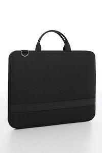 Siyah Su Geçirmez Fermuar Detaylı 15,6 inch Darbeye Karşı Korumalı Kılıf Notebook Laptop Çantası ürün fotoğrafı
