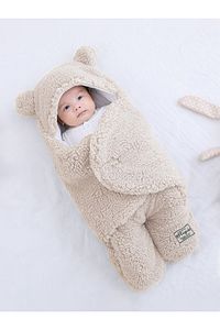 4-7 Ay Bebek Dış Kundak Uyku Tulumu Kıvırcık Wellsoft Peluş Bej ürün fotoğrafı