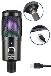 Bm350 Sta Rgb Usb Canlı Yayın Ve Oyuncu Youtuber Mikrofonu Kayıt Tiktok Twitch Canlı Yayın ürün fotoğrafı