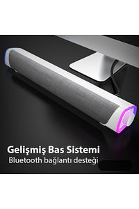 RGB Bas Soundbar Tv Ses Sistemi ve Bilgisayar Masaüstü Bluetooth Hoparlör Subwoofer ürün fotoğrafı