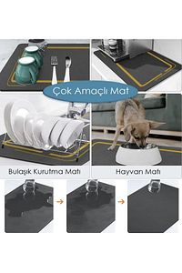 Sihirli Tezgah Üstü Bulaşık Yıkama Matı | Kurulama Matı 40x50 Cm ürün fotoğrafı