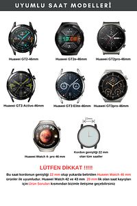 Huawei Watch Uyumlu Deri Kordon Gt2 Gt2e Gt3 Gt3 Pro Gt4 Gt5 Ultimate Buds 46mm 22mm Saat Kayışı ürün fotoğrafı