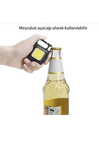 Mini Led Lamba Şarj Edilebilir Aydınlatma Kamp Avcılık Cep Boy El Feneri ürün fotoğrafı