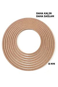 8'li Ham Mdf, 8mm Kalınlık, 30 Cm Kasnak, Boyanabilir Vidasız Kasnak, Makrome Halkası, Düş Kapanı ürün fotoğrafı