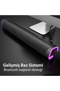 RGB Bas Soundbar Tv Ses Sistemi ve Bilgisayar Masaüstü Bluetooth Hoparlör Subwoofer ürün fotoğrafı