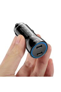 60w 2 Type-c Çıkışlı Araç Içi Çakmaklık Hızlı Şarj Başlığı uyumlu ürün fotoğrafı