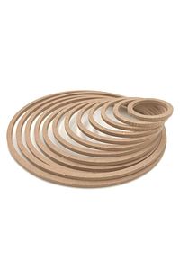 12'li Ham Mdf, 8mm Kalınlık, 30 Cm Kasnak, Boyanabilir Vidasız Kasnak, Makrome Halkası, Düş Kapanı ürün fotoğrafı