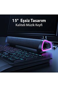 RGB Bas Soundbar Tv Ses Sistemi ve Bilgisayar Masaüstü Bluetooth Hoparlör Subwoofer ürün fotoğrafı