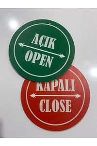Açık-Kapalı (Open-Close) Kapı Tabelası ürün fotoğrafı