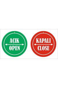 Açık-Kapalı (Open-Close) Kapı Tabelası ürün fotoğrafı