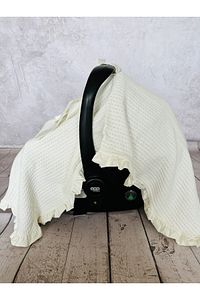 Fırfırlı 2'li Bebek Puset Örtüsü Puset Minderi Ortopedik Bel Destekli ürün fotoğrafı
