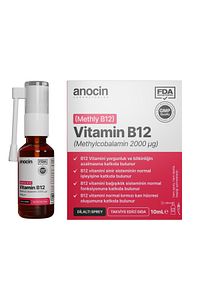 Methyl Cobalamin B12 Sprey 1000 Mcg 2000 Ug 10 ml B12 Vitamin ürün fotoğrafı