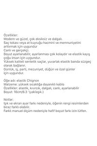 İthal lüks fiber lastikli postiş peruk hazır dağınık topuz saç tokası küllü sarı 88/85 ürün fotoğrafı