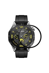 Huawei Watch GT4 46mm Tam Kaplayan Temperli Cam Full Ekran Koruyucu Siyah ürün fotoğrafı