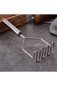 Pratik 24 Cm Lüks Paslanmaz Metal Patates Ezici | Patates Ezici Püre Yapıcı ZikZak ürün fotoğrafı