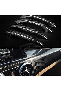 5D Ultra Parlak Karbon Fiber Folyo Film 30x100 cm Hava Kanallı Yapışkanlı Araç Kaplama Folyosu Siyah ürün fotoğrafı