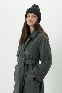 PREMIUM KAŞE TRENÇ KABAN ANTRASİT ürün fotoğrafı