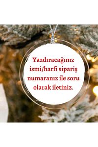 İsme Özel Yılbaşı Ağaç Süsü / Hatıra yılbaşı ağacı süsü ürün fotoğrafı