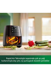 3000 Serisi L Airfryer, 0.8kg, 4.1L Kapasiteli Hazne, Siyah, HD9243/90 ürün fotoğrafı
