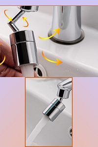 Mutfak Lavabo Başlığı Universal 720 Derece Oynar Tasarruflu Musluk Ucu 4 Filtreli Batarya Ucu ürün fotoğrafı