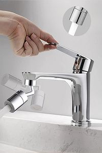 Mutfak Lavabo Başlığı Universal 720 Derece Oynar Tasarruflu Musluk Ucu 4 Filtreli Batarya Ucu ürün fotoğrafı