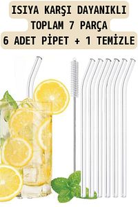 Cambu 6'lı Cam Pipet Termosilikat (ısıya Dayanıklı) Ve 1 Adet Pipet Temizleme Fırçası 1. Kalite ürün fotoğrafı