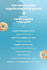 Organik Tam Tahıllı Ve Ballı Kahvaltılık Gevrek - 80g ürün fotoğrafı