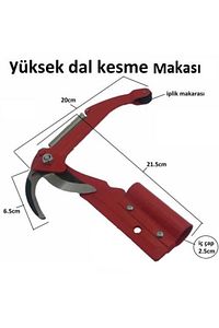 Yüksek Agaç Tepe Dal Ağaç Kesme Budama Makası Manivela Sistemli Tepe Dal Kesme Makası Ipli ürün fotoğrafı