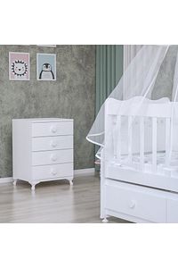 Elegant Yıldız 3 Kapaklı Bebek Odası Takımı - Yatak Ve Uyku Seti Kombinli- Uykuseti Beyaz ürün fotoğrafı