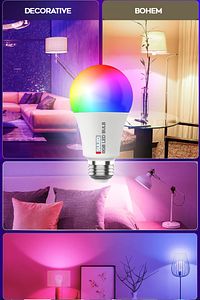 Rgb Led Lamba Kumandalı Ambiyans Aydınlatma 2000 Lümen Tasarruflu Renk Değiştiren Led Işık ürün fotoğrafı