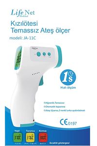 Temassız Ateş Ölçer Kızıl Ötesi Vücut Ve Alından Termometre Ja-11c ürün fotoğrafı