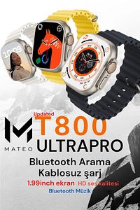 Akıllı Saat Watch 8 Ultra 45mm 1.99 İnç Türkçe Tüm Telefonlara Uyumlu Gümüş Kasa smartwatch Siyah ürün fotoğrafı