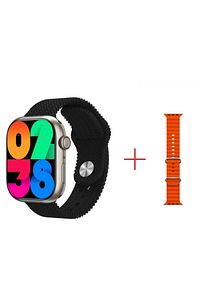 Akıllı Saat Amoled Ekran Smart Watch 9 Pro 45 Mm Kordon Kilitli Gps Pusula Siri Nfc 2.02 Çift Kordon ürün fotoğrafı