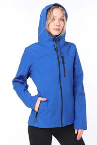 Kadın Su Rüzgar Geçirmez Softshell Mavi Spor Mont ürün fotoğrafı