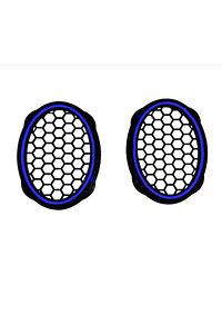 Oval 6x9 Hoparlör Kapağı Plastik Neon MaviI ışıklı Vidalanabilir ürün fotoğrafı