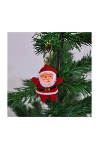 Yılbaşı Ağacı Süsü 6'lı Noel Baba Asma Süs Kırmızı Renk Çam Ağacı Süsü ürün fotoğrafı
