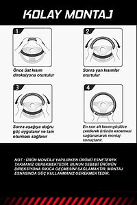 Emka Lüks Geçmeli Direksiyon Kılıfı - Kokusuz - Noktalı Deri ürün fotoğrafı
